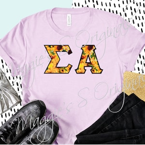 Sigma Alpha Twill Tshirt /Sorority Gift/Sorority Item/Big Sis/ Bridesmaids gift/ Sorority Shirt/ Sorority Bid