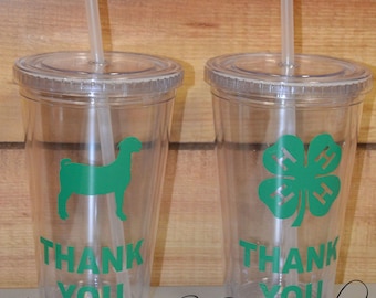 Thank you buyer cup/ Thank you cup/Livestock thank you/ Livestock cup/4-h cup/Thank you gift/Animal cup/Livestock cup