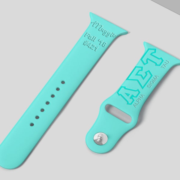 Alpha Sigma Tau Silicone watchband/ sorority gift/Alpha Sigma Tau Sorority/