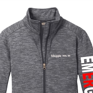 Ladies ER Full Zip Jacket/ Digi Stripe Nurses Jacket/ Emergency Room Jacket/ Embroidered Ladies ER jacket