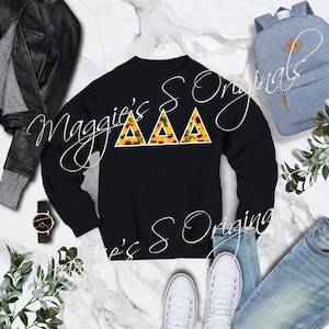 Delta Delta Delta Hoodie/Sorority Hoodie/ Embroidered Sorority Hoodie/ Greek Letters Hoodie/