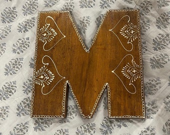 Wooden Henna Print Letter’s