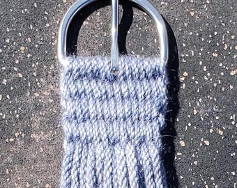 31" Denim and Taos Teal %100 mohair Roper Cinch