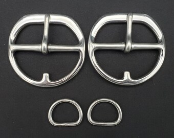 Stainless Steel Cinch Hardwear Kit with Dee rings, Stainless Steel Hardwear for Mohair Cinch Making