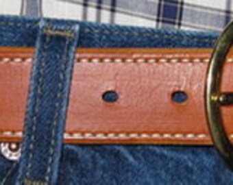 1 1/2" Lined Leather Belt, Holster Belt,  Made in USA