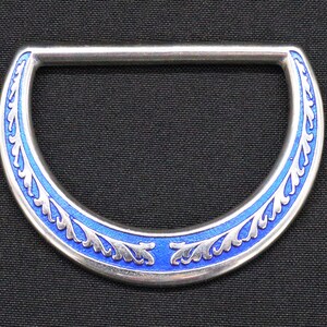 2" Jeremiah Watt Floral Saddle Dee With Blue Background