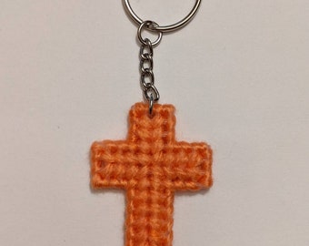 Cross Keyring in Plastic Canvas