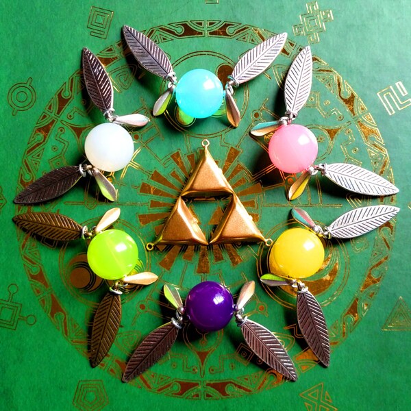 Set of Six Zelda-Inspired Fairy Necklaces