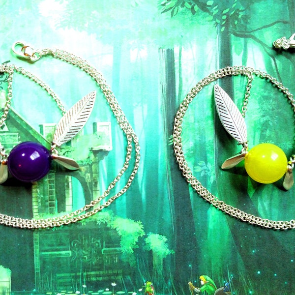 Majora's Mask Tatl and Tael-inspired friendship necklace combo