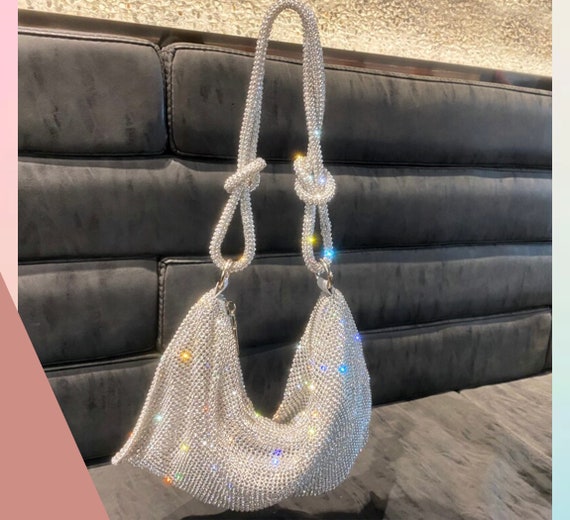 Crystal Rhinestones Shoulder Bag Shiny Crystal Wedding - Etsy