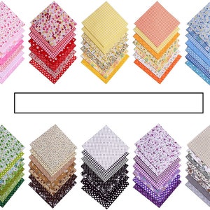 Precut Fabric Squares Misscrafts 50pcs 10 x 10 inches Cotton Fabric Bundle  Quilting Charm Pack for Quilting Sewing Craft Patchwork
