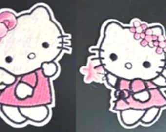 Katze Kätzchen Kitty gestickte Applikationen zum Aufbügeln - 3 Variationen