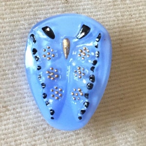 Vintage Czech Republic Glass Butterfly Shank Buttons - Four Colors