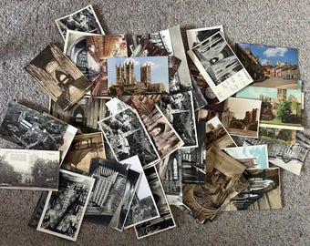 Mixed vintage and antique random sets of postcards and photos,   10 per bundle
