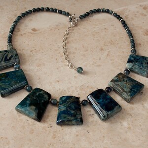 Blue Agate Statement Necklace
