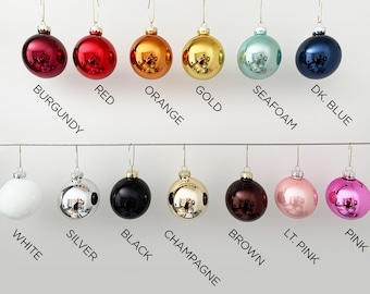 Personalized Shiny Glass Ornaments
