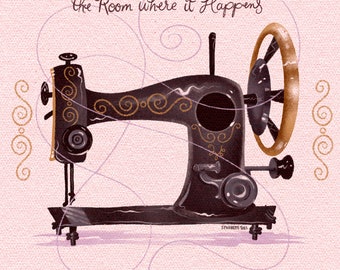 Sewing Machine - Art Print by Spaghetti Toes, Art Print, Wall Prints, Art Prints Online, Art Prints for Sale