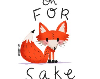 Fox Sake - Art Print by Spaghetti Toes, Art Print, Wall Prints, Art Prints Online, Art Prints for Sale