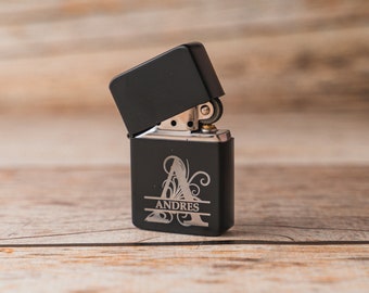 Groomsman  Lighter, Personalized Black Lighter, Custom Lighter, Groomsmen Gift, Engraved Lighter, Cigar Lighter