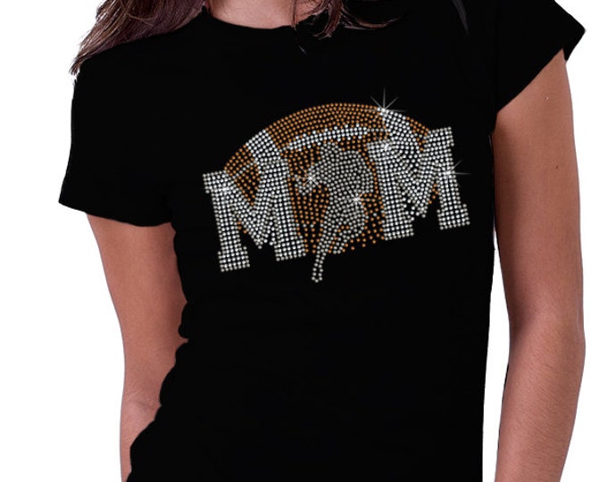 Faded Football Mom Rhinestone Shirt Etsy