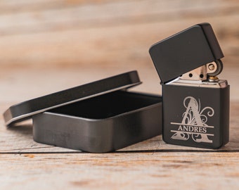 Best Man Lighter, Groomsman  Lighter, Personalized Black Lighter, Custom Lighter, Groomsmen Gift, Engraved Lighter, Cigar Lighter