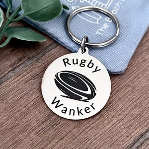 Rugby Birthday Gift - Funny sweary gift for rugby player, Personalised Rugby gift for him, Stainless Steel Gift for Brother Rugby, Customise
