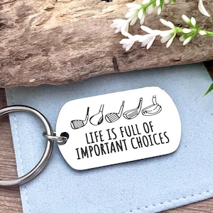 Regalo de golf para abuelo - Divertido llavero de golfista para papá - Llavero de amante del golf para cuñado - Grabado personalizado - Regalo de cumpleaños para papá
