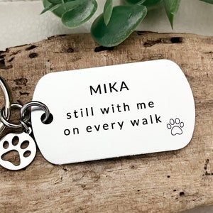 Dog Memorial Gift -Dog name Keyring - Custom Name - In memory of dog - Pet remembrance gift - Loss of Dog sympathy gift - Personalised