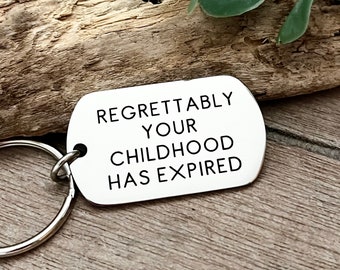 Funny 18th Birthday Gift - Son - Daughter - Nephew - Niece - Gift Bag - Turning 18 - Keychain - Keyring - Modern - Unique 18th gift Grandson