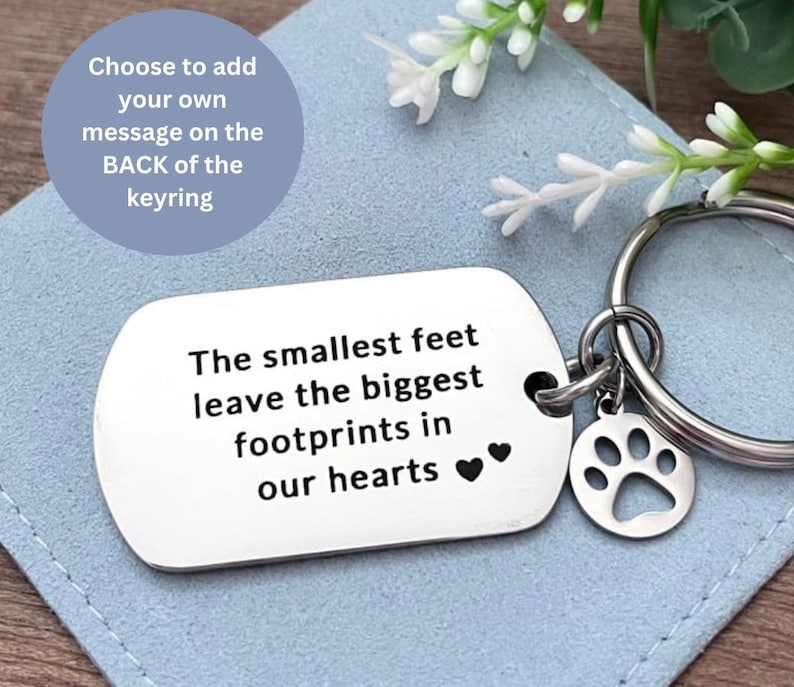 Regalo conmemorativo para perros - Llavero con nombre de perro - Nombre personalizado - En memoria de perro - Regalo de recuerdo de mascota - Regalo de condolencia por la pérdida de un perro - Personalizado imagen 3