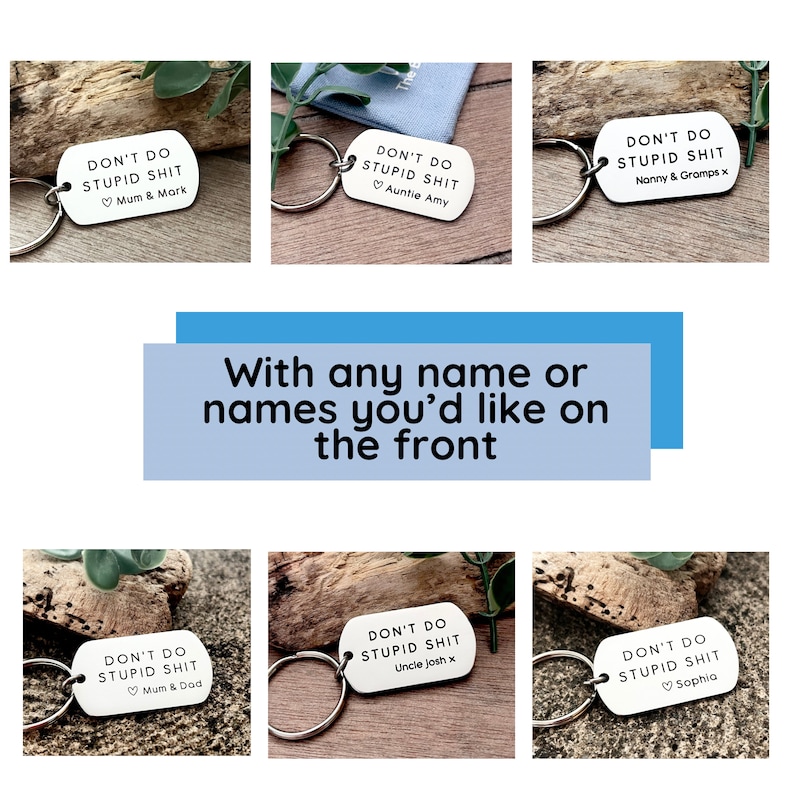 18th Birthday Gift for Boy - Happy 18th Gift for Nephew - Funny Personalised Gift for Niece - Engraved keyring for Grandson special 18th image 2