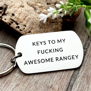 Gift for Rangey Driver - Keychain for SUV owner - New Car - Keyring for 4x4 - Gift for mum -  funny wife car - Stainless Steel personalised