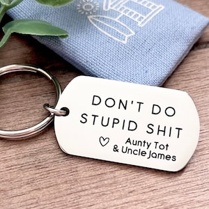 18th Birthday Gift for Boy -  Happy 18th Gift for Nephew - Funny Personalised Gift for Niece - Engraved keyring for Grandson special 18th