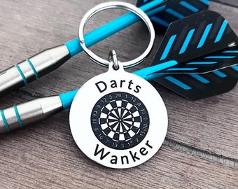 Gift for Darts player - Funny sweary birthday gift for Darts lover, personalised gift for Dad -   Customised Stainless Steel Gift for Him