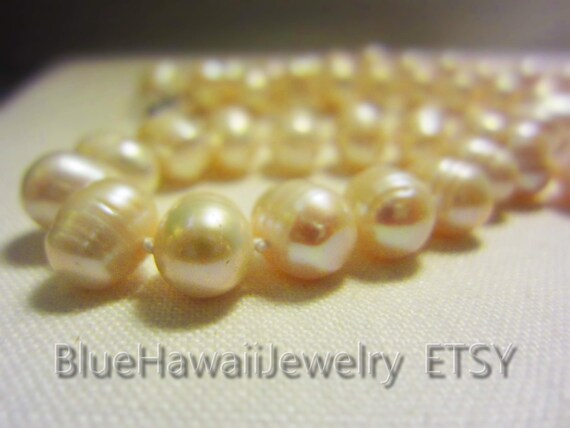 Genuine pearl Large Creamy White iridescent Fresh… - image 9