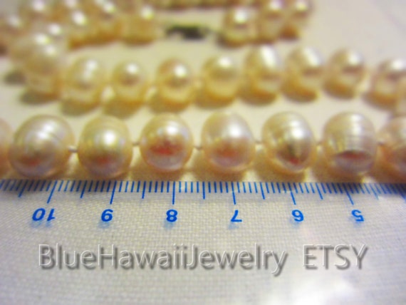 Genuine pearl Large Creamy White iridescent Fresh… - image 10
