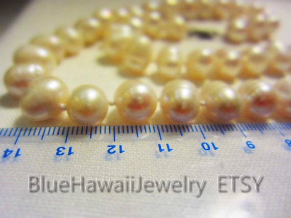 Genuine pearl Large Creamy White iridescent Fresh… - image 7