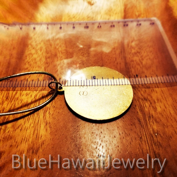 Hawaii Crest Coat of arms-Vintage 1980's Pendant - image 3