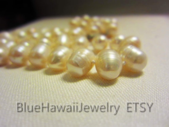 Genuine pearl Large Creamy White iridescent Fresh… - image 1