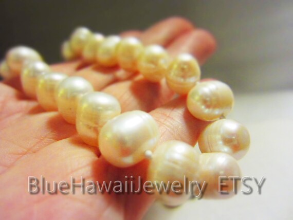 Genuine pearl Large Creamy White iridescent Fresh… - image 8