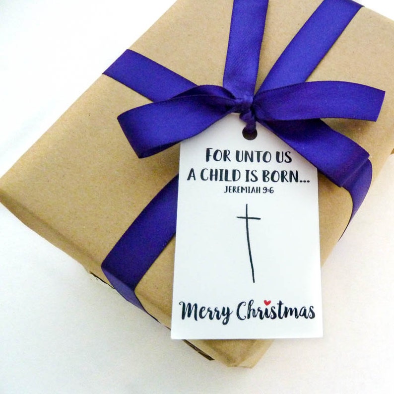 Christian Gift Tags Bible Verse Tag Holiday Gift Tags Etsy