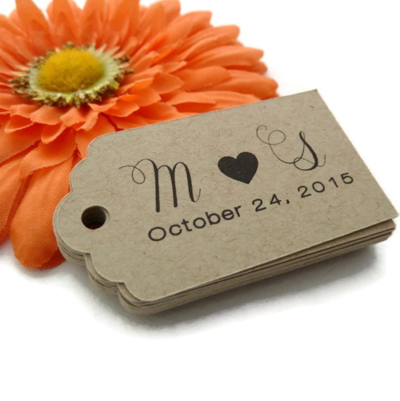 Personalized Tag Wedding Favor Tags 50 Count 2.25 x Etsy
