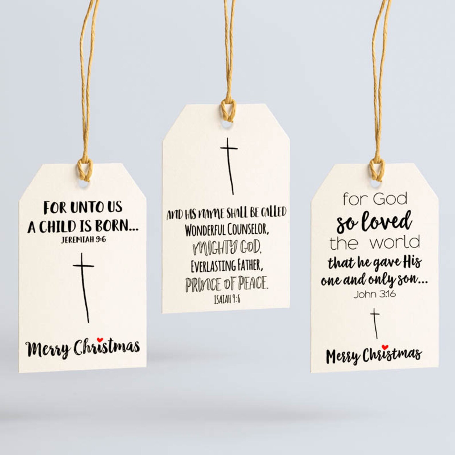 Christian Gift Tags Bible Verse Tag Holiday Gift Tags | Etsy