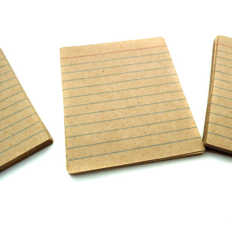 Mini Kraft Index Cards Index Cards Set of 24 Journaling Etsy