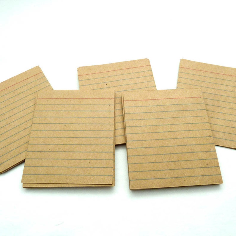 Mini Kraft Index Cards Index Cards Set of 24 Journaling Etsy