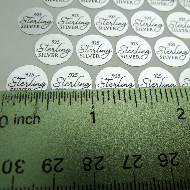 Sterling Silver Labels Mini Stickers Metal Identifier Etsy