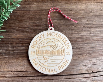 Rocky Mountain Ornament, Rocky Mountain National Park Christmas Ornament