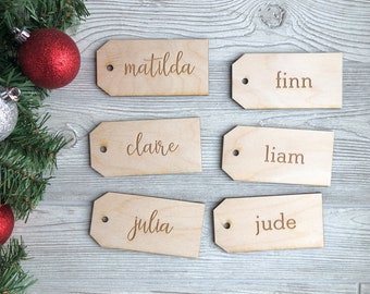 Personalized Wood Gift Tag | Stocking Tags | Gift Tags | Name Tags | Christmas Tags