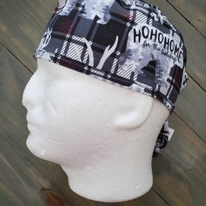 Men&#39;s Let it snow surgical/scrub/dental/skull hat by Carolinadreamsbyjen