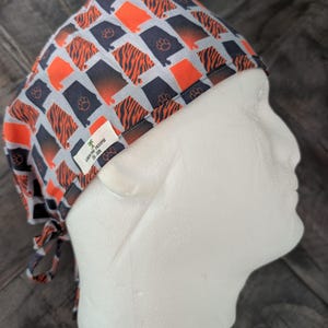 Auburn pride Euro/ Men's style surgical/scrub hat/cap with ties made by CarolinaDreamsbyjen